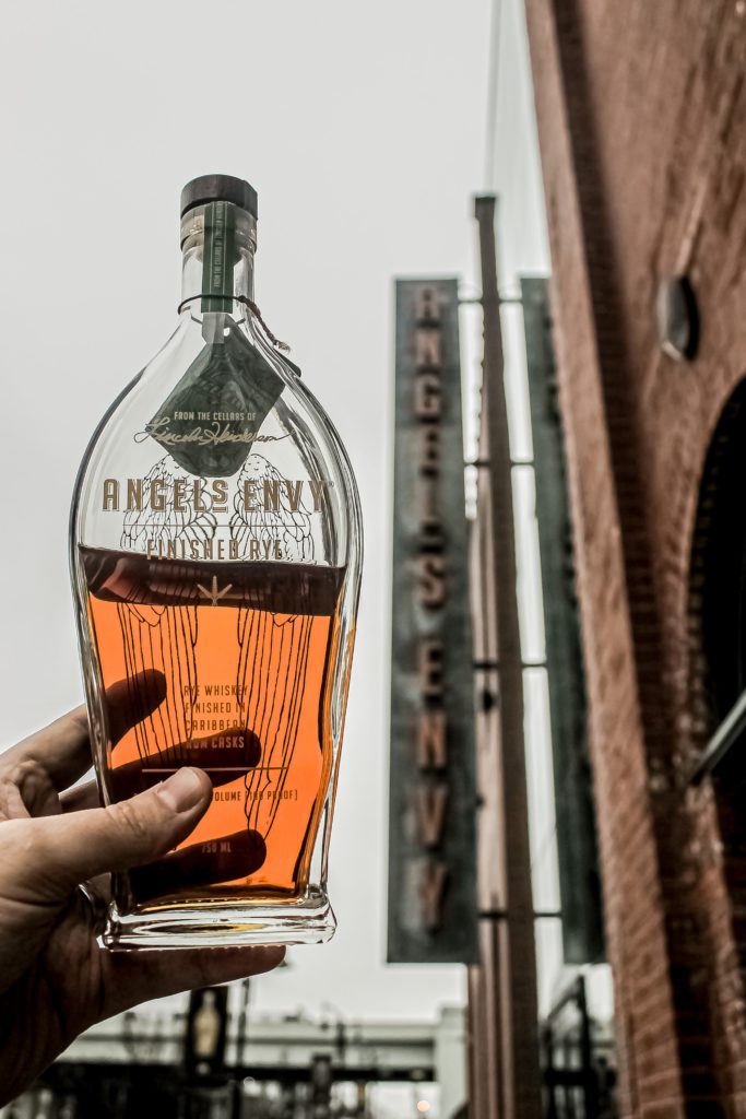 Rye whiskey at a distillery