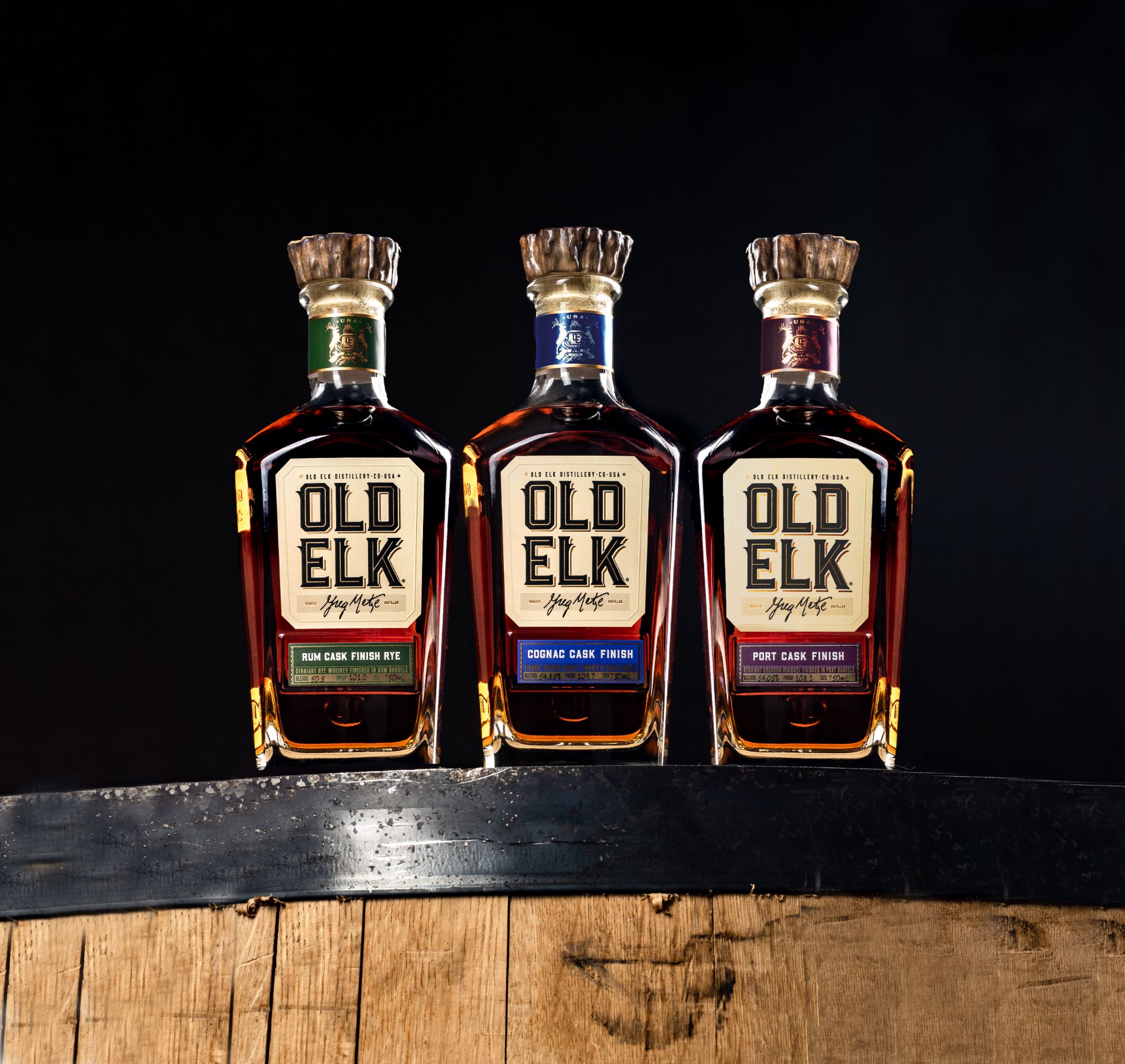 Old Elk Finished Whiskey: Port Cask, Rum Cask, Cognac Cask