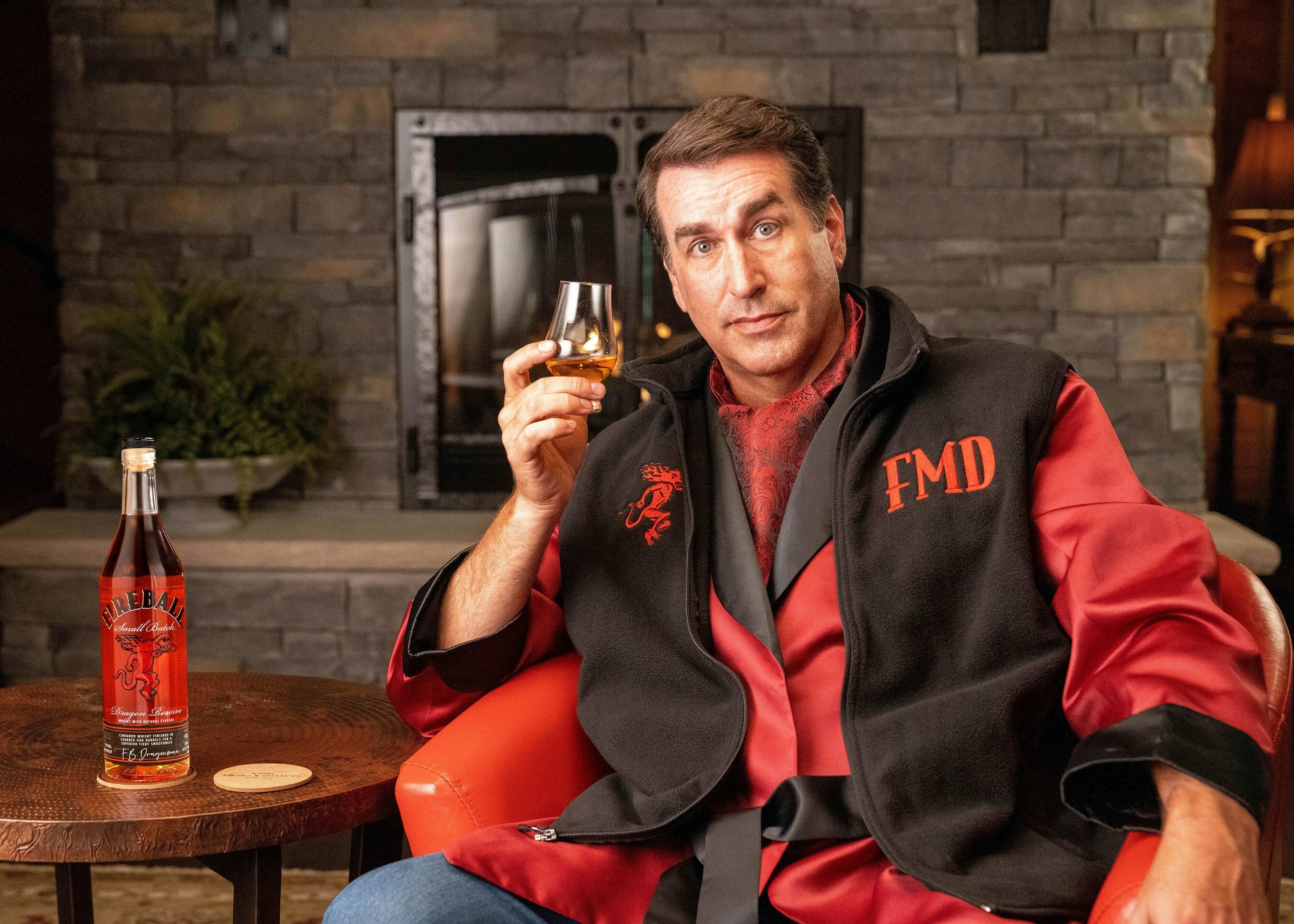 Rob Riggle is the Master Distiller for Fireball’s New Barrel-Aged Cinnamon Whisky