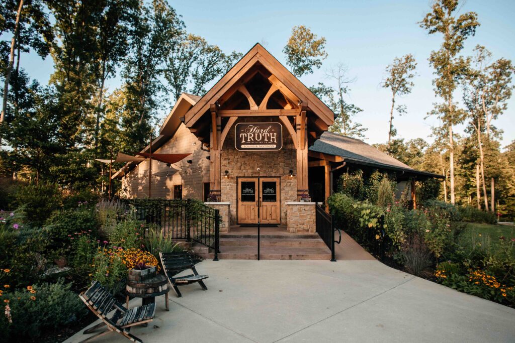 A landscape photo of Indiana's Hard Truth Distillery