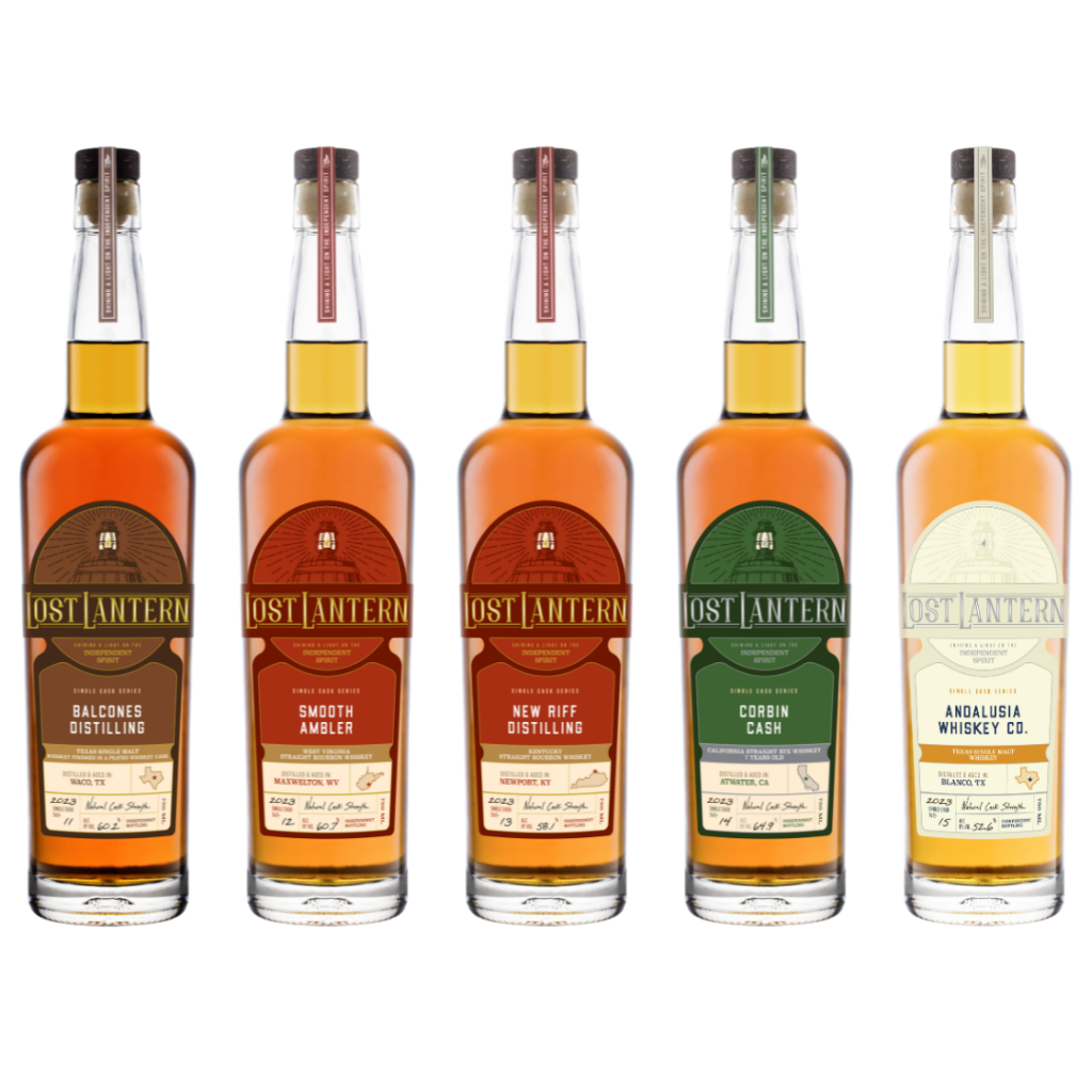 Five bottles of whiskey from Lost Lantern