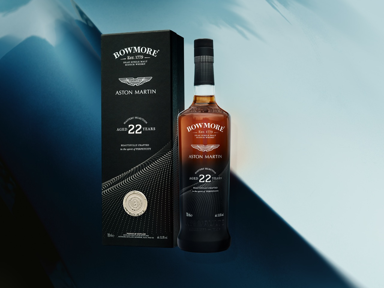 Bowmore & Aston Martin Announce US Debut of 22 Year Old Scotch Collaboration