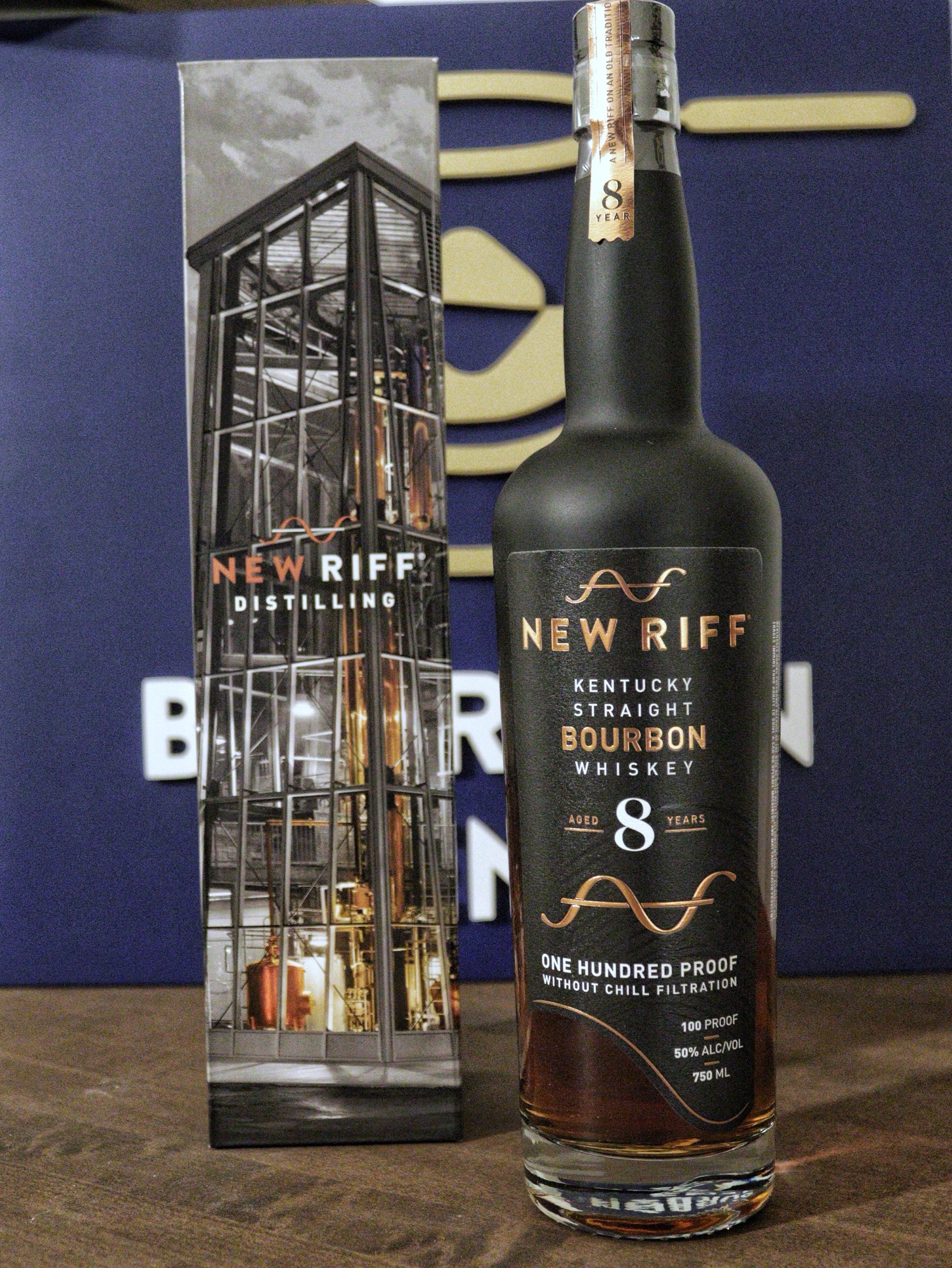 New Riff 8 yr old Bottled in Bond taken by Bourbon Lens