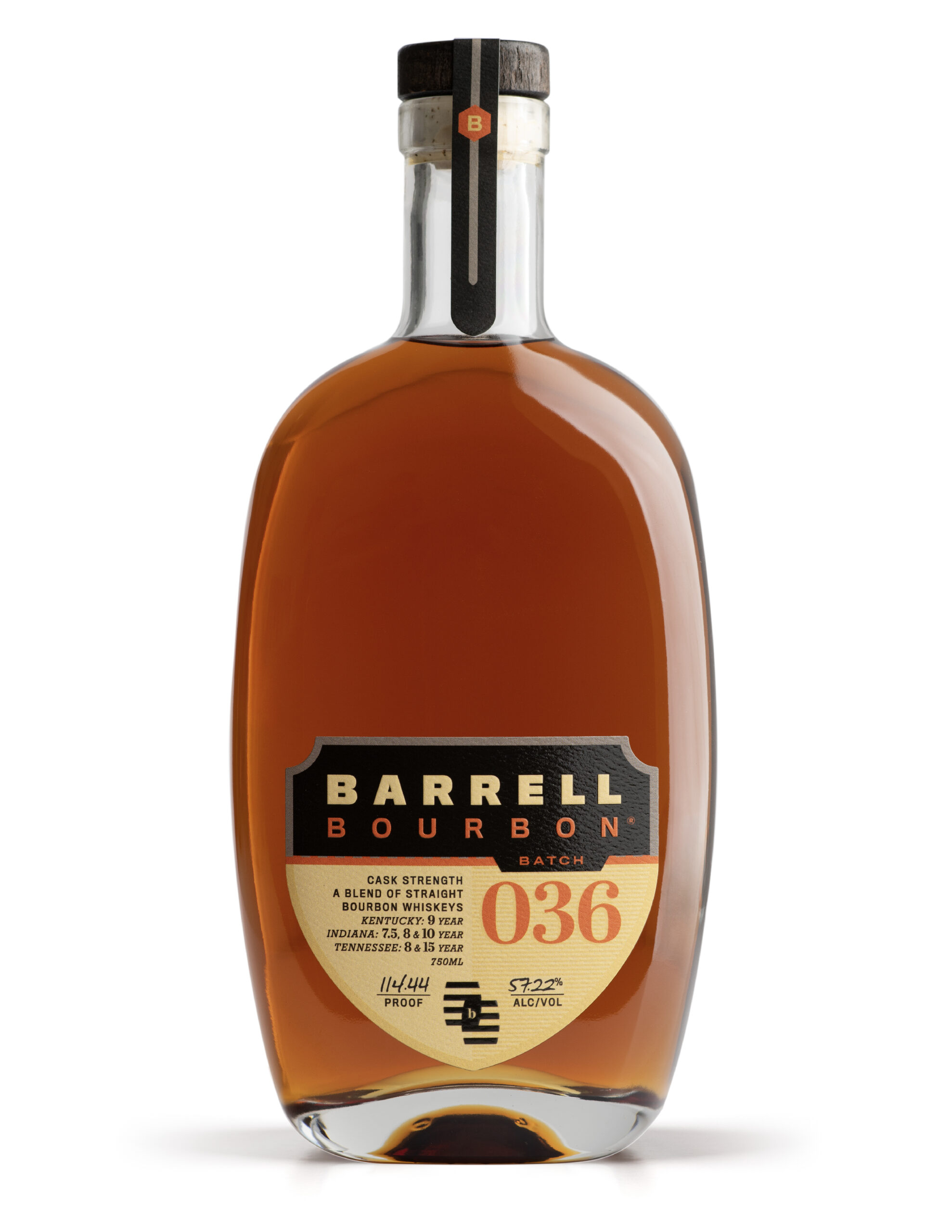 Barrell Bourbon Batch 036, cask strength bourbon, multi-mash bill blend, redesigned bottle label, Barrell Craft Spirits, whiskey blending, aged bourbon, Kentucky bourbon, whiskey transparency, whiskey aficionados.