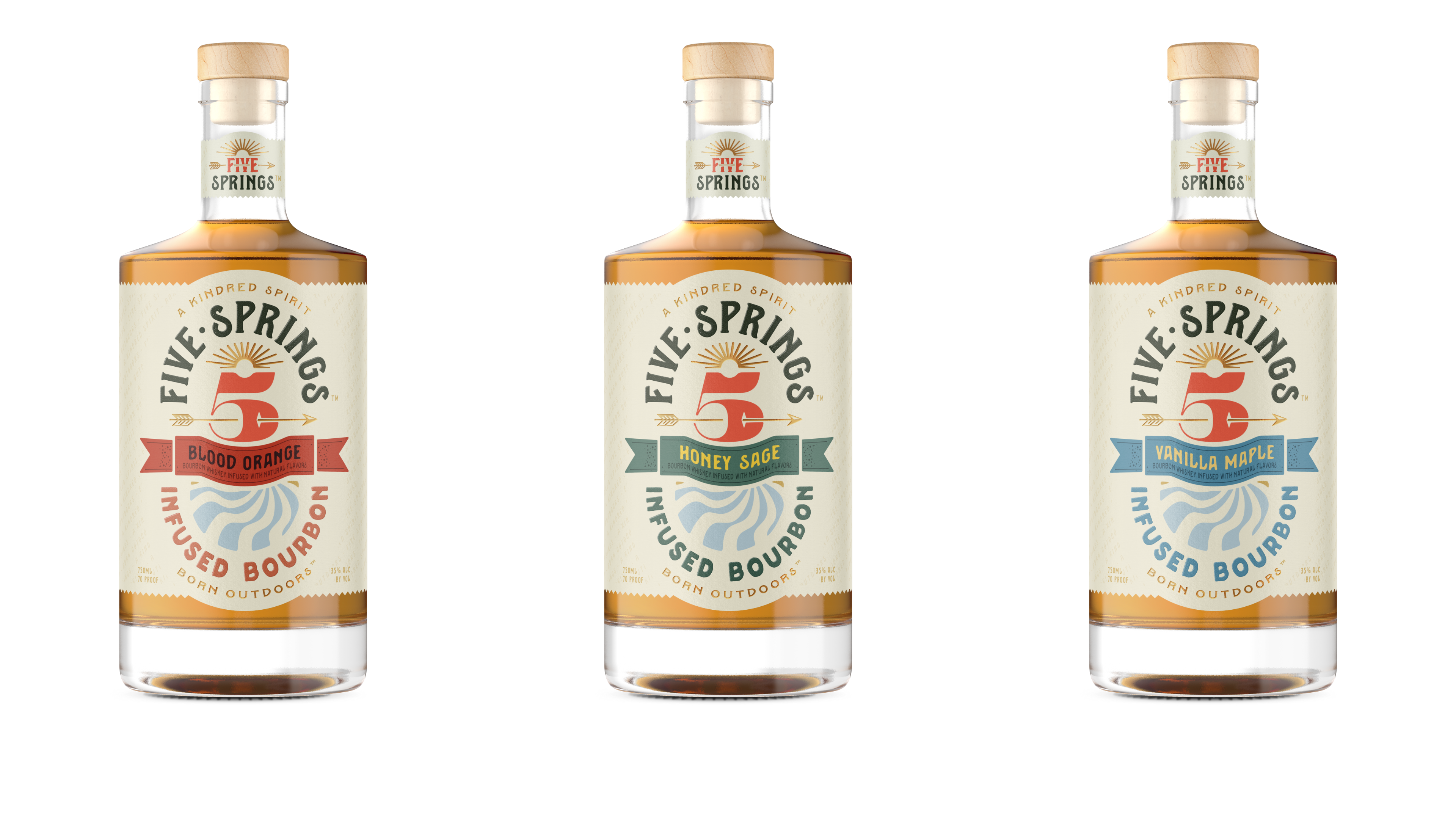 Five Springs Launches with Trio of New Infused Bourbons for the “Whiskey Curious”