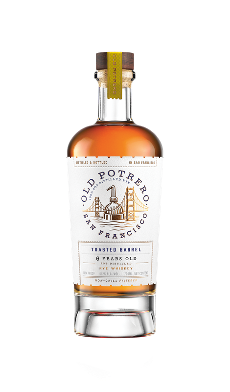 "Old Potrero Toasted Barrel Whiskey," "Hotaling & Co.," "San Francisco craft whiskey," and "rye whiskey,"