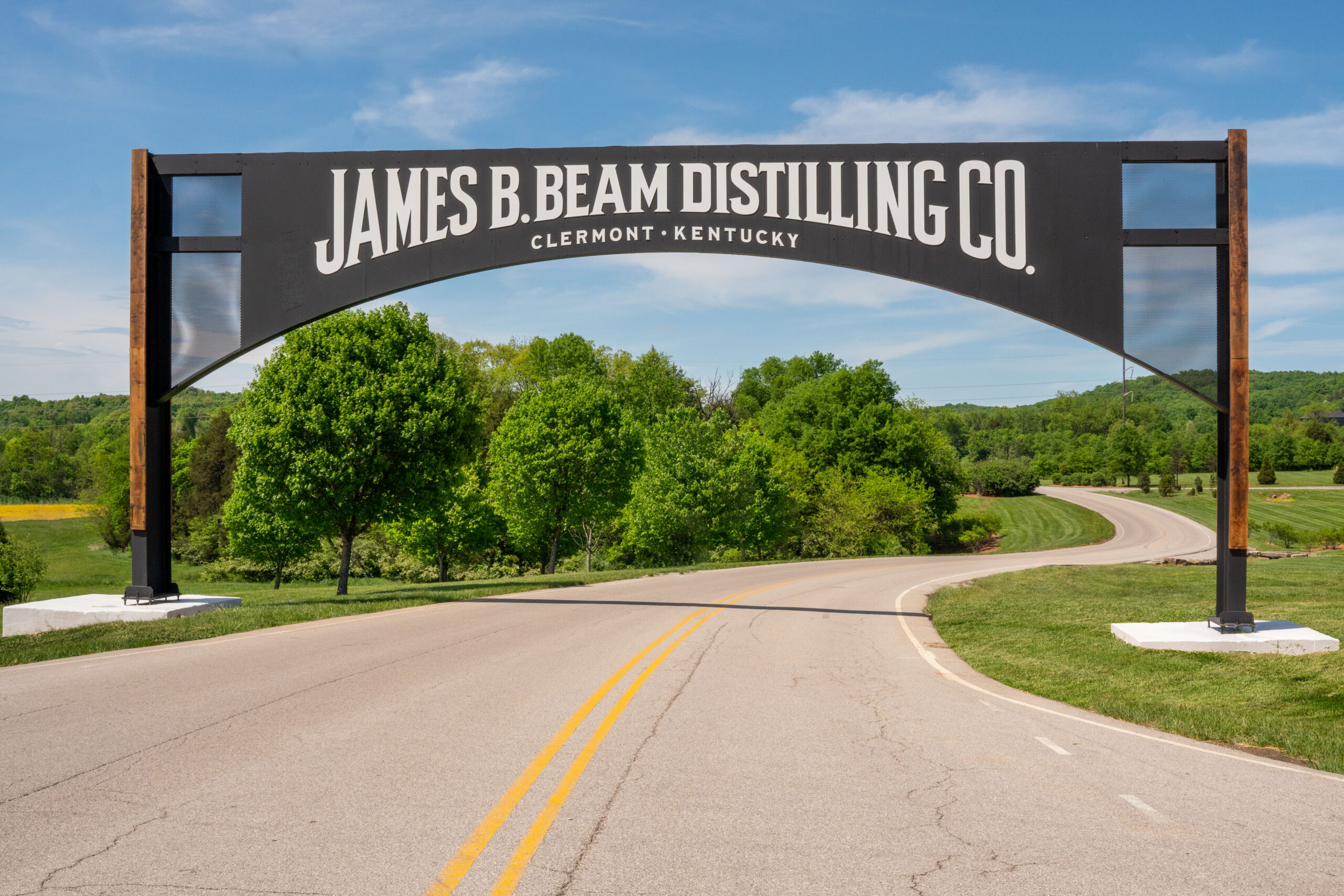 Welcome Sign at The James B. Beam Distilling Co. in Clermont Kentucky