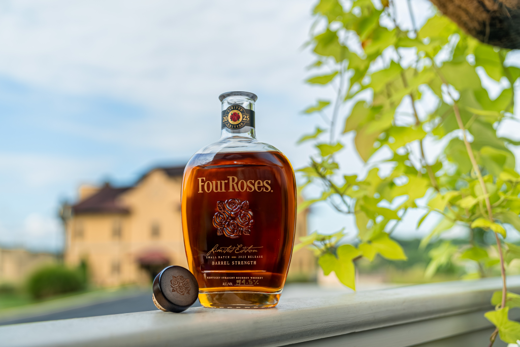 Four Roses 2025 Limited Edition Small Batch sitting on a porch