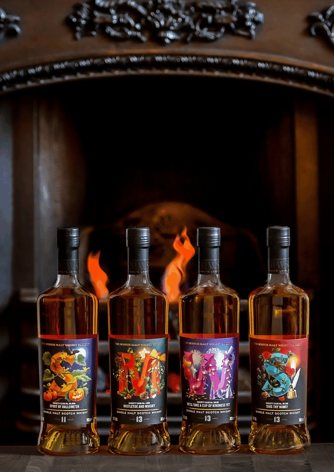 4 unique SMWS Christmas Style Bottles