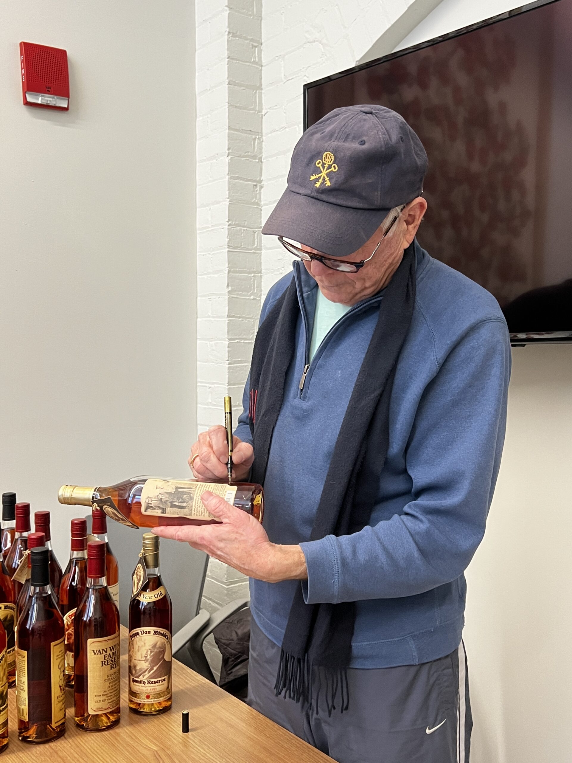 Julian Van Winkle Signing bottles of Pappy