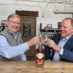 Damon and Andrea toasting Kentucky Senator Bourbon