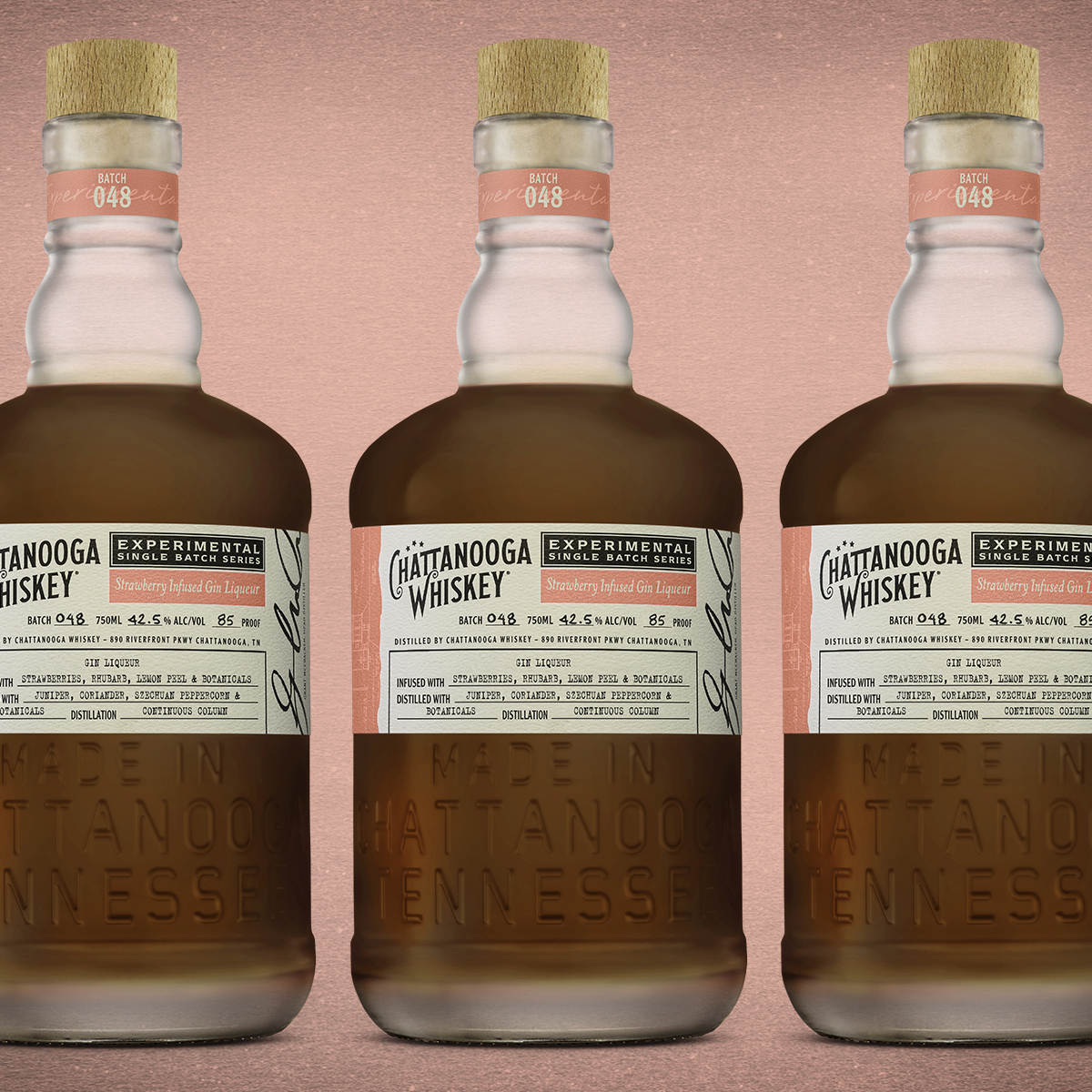 Bottle of Chattanooga Whiskey Finished in Gin.