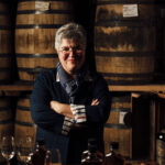 Nancy Fraley in a rickhouse